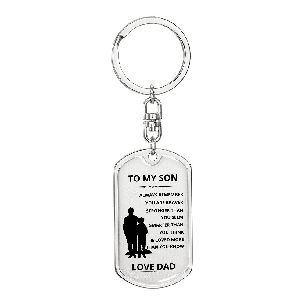 To My Son Love Dad | Dog Tag