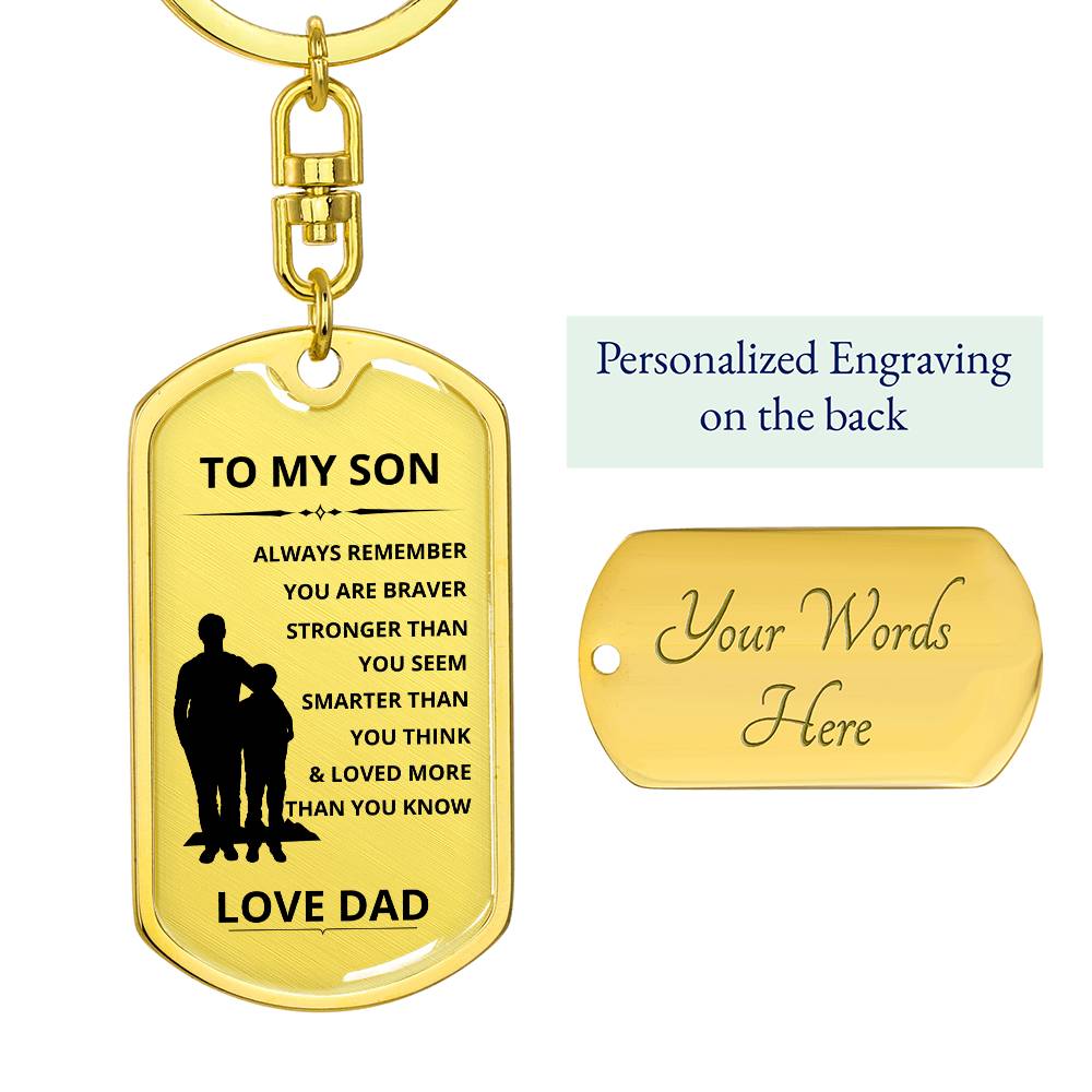 To My Son Love Dad | Dog Tag