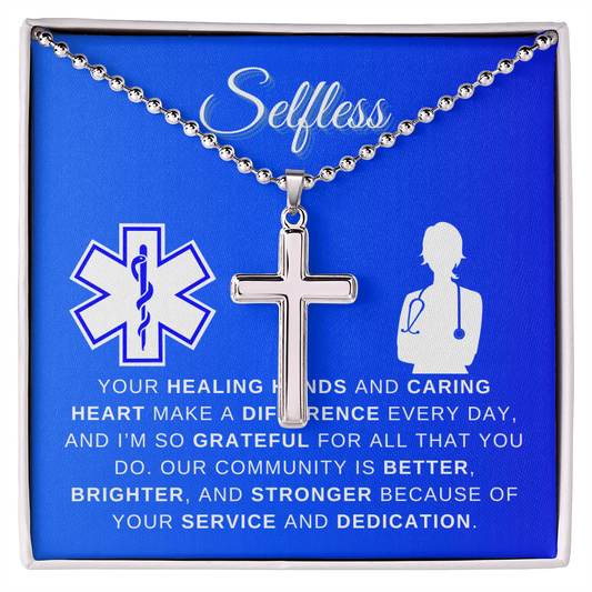 Selfless Nurse "Female" | Stainless Cross Necklace