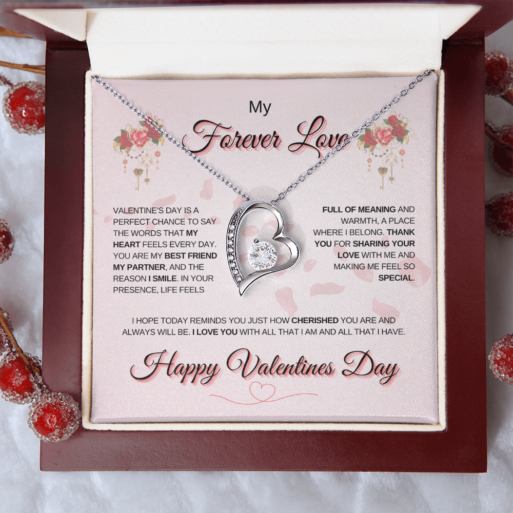 My Forever Love | Happy Valentine's Day Forever Love Necklace – A Celebration of Timeless Devotion