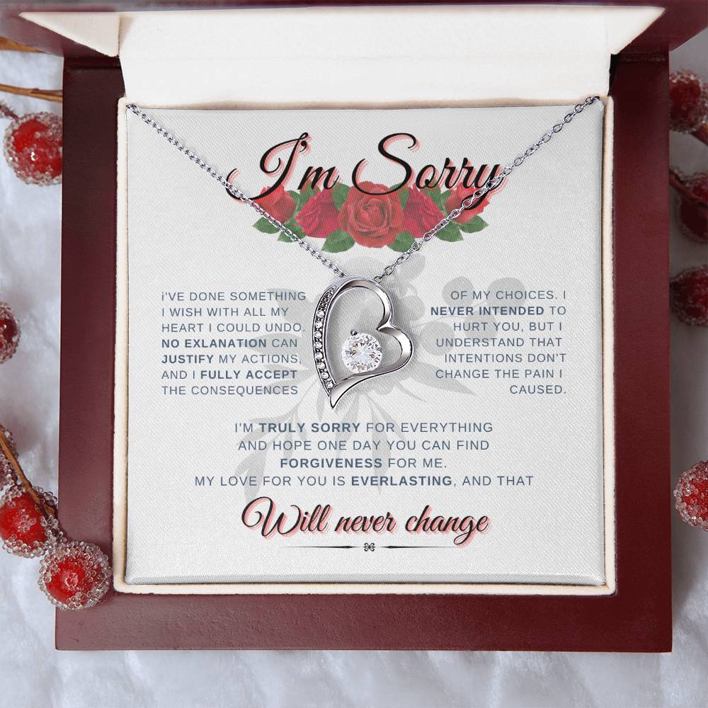 Will Never Change "I'm Sorry" | Forever Love Necklace