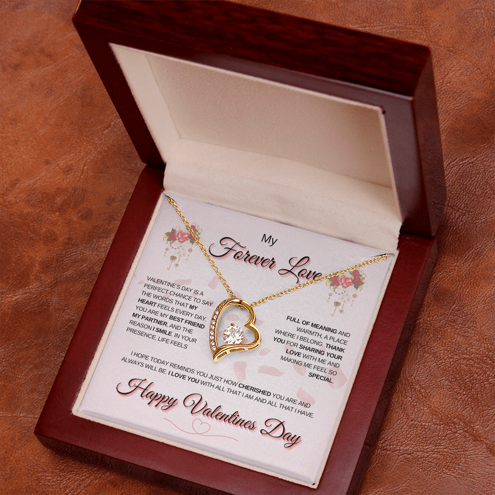 My Forever Love | Happy Valentine's Day Forever Love Necklace – A Celebration of Timeless Devotion