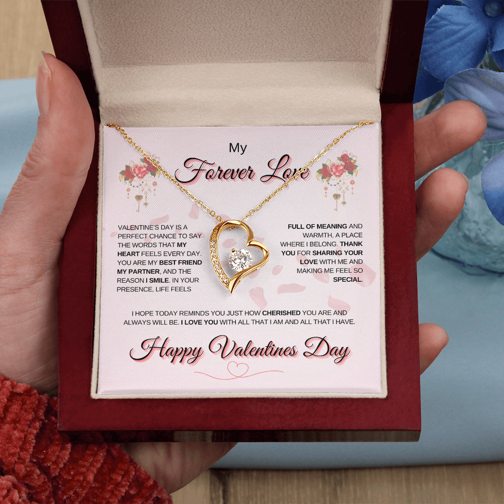 My Forever Love | Happy Valentine's Day Forever Love Necklace – A Celebration of Timeless Devotion