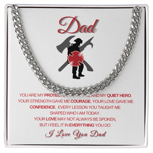 Fireman Dad Cuban Link Chain