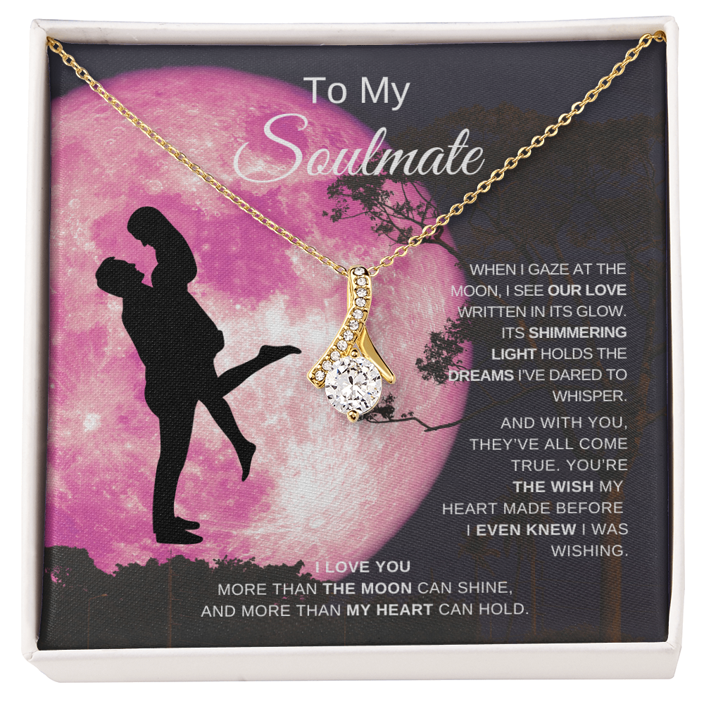 To My Soulmate: ‘The Moon' Alluring Beauty Necklace – Elegance Meets Eternal Love