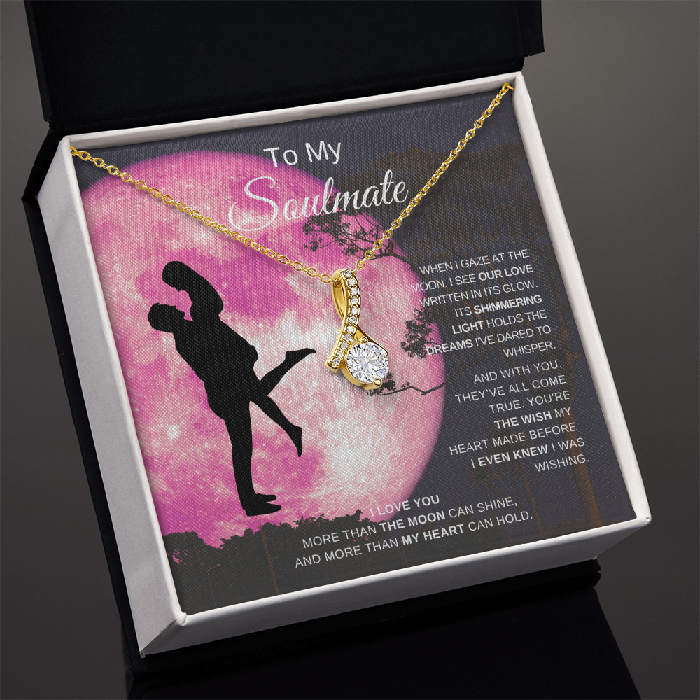 To My Soulmate: ‘The Moon' Alluring Beauty Necklace – Elegance Meets Eternal Love