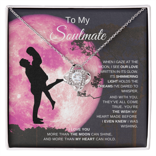 To My Soulmate: ‘The Moon' Love Knot Necklace – A Gift as Timeless as Our Love