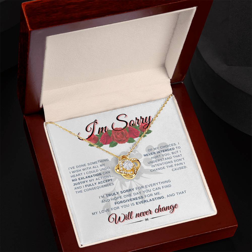 Will Never Change "I'm Sorry" | Love Knot Necklace