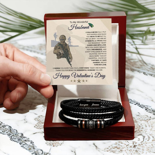 To My Husband | Military Valentine's Day | Love you Forever Bracelet