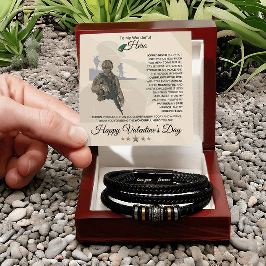 To My Hero | Military Valentine's Day | Love you Forever Bracelet