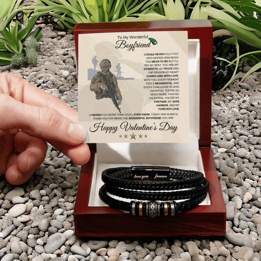 To My Boyfriend | Military Valentine's Day | Love you Forever Bracelet