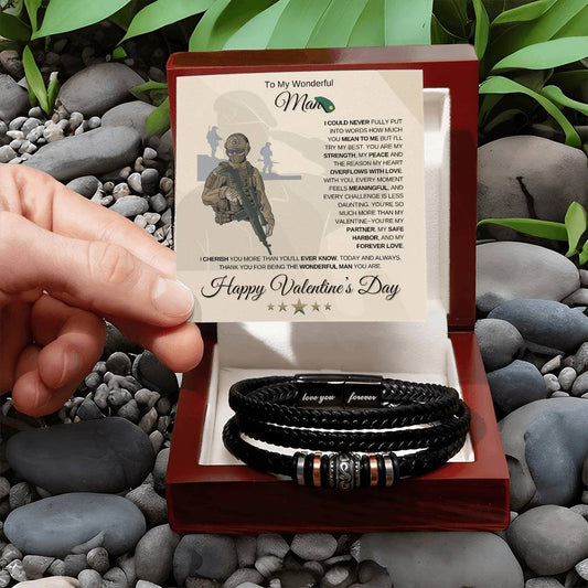 To My Man | Military Valentine's Day | Love you Forever Bracelet