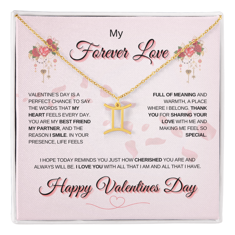 My Forever Love Zodiac Symbol Necklace: A Perfect Valentine's Day Keepsake