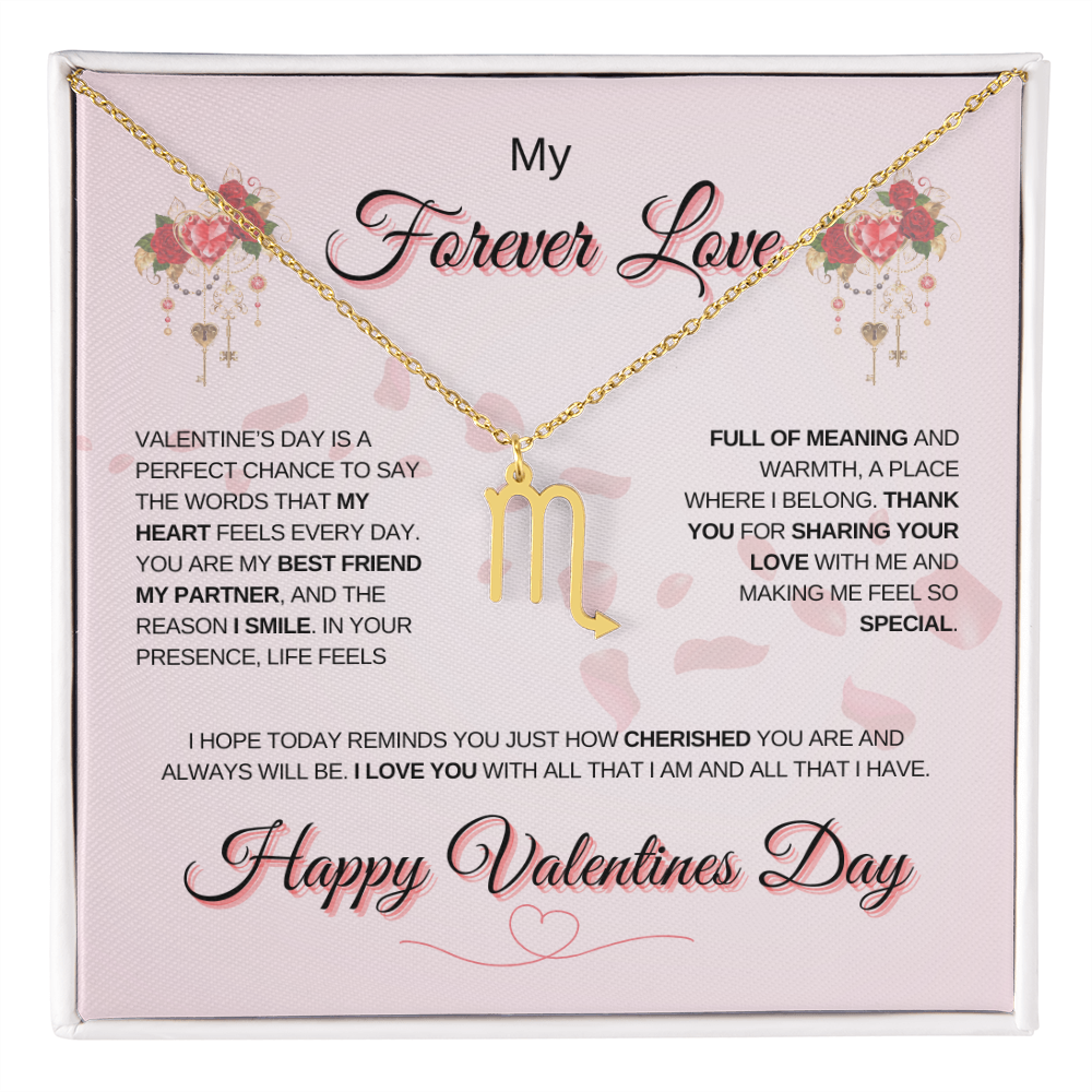 My Forever Love Zodiac Symbol Necklace: A Perfect Valentine's Day Keepsake