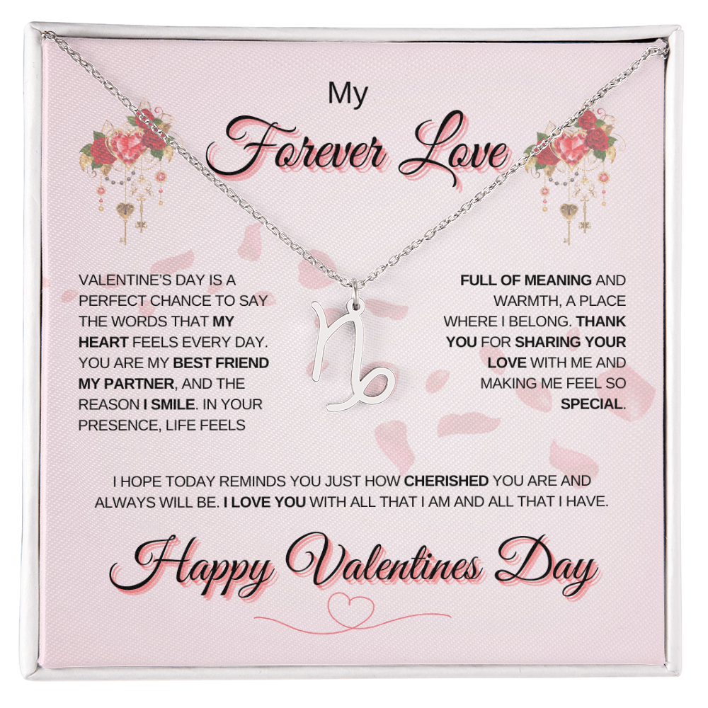 My Forever Love Zodiac Symbol Necklace: A Perfect Valentine's Day Keepsake