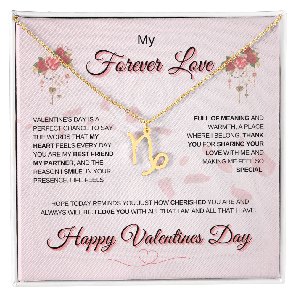 My Forever Love Zodiac Symbol Necklace: A Perfect Valentine's Day Keepsake