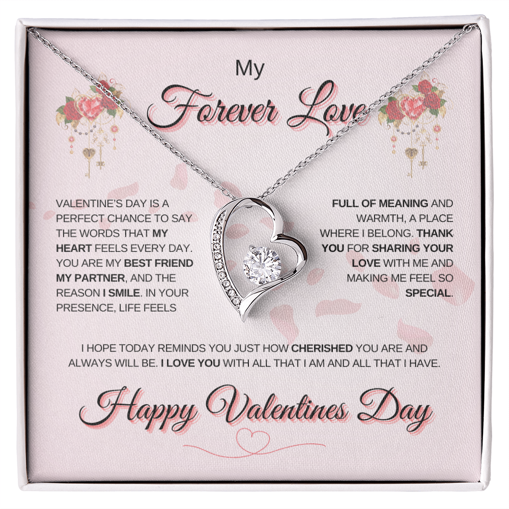 My Forever Love | Happy Valentine's Day Forever Love Necklace – A Celebration of Timeless Devotion