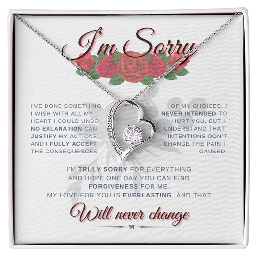 Will Never Change "I'm Sorry" | Forever Love Necklace