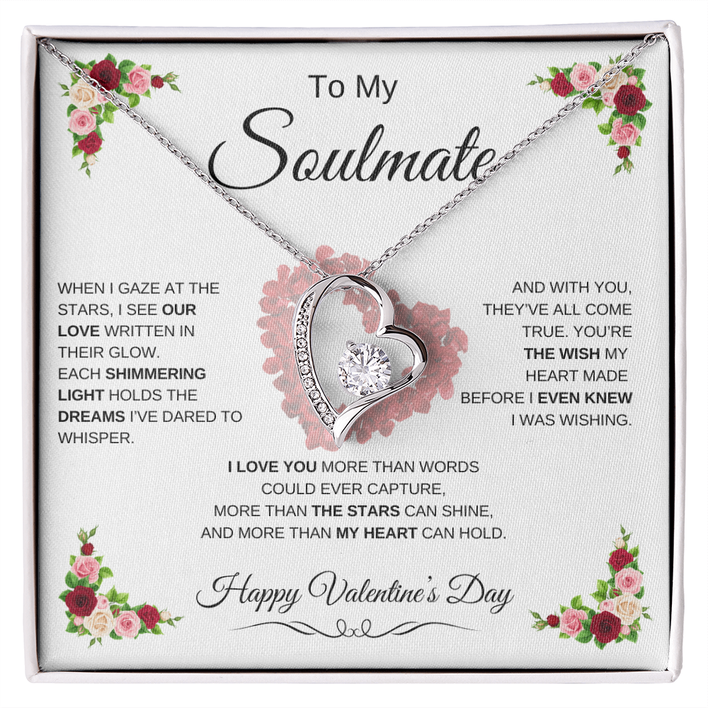 Happy Valentine's Day | To My Soulmate | Forever Love Necklace