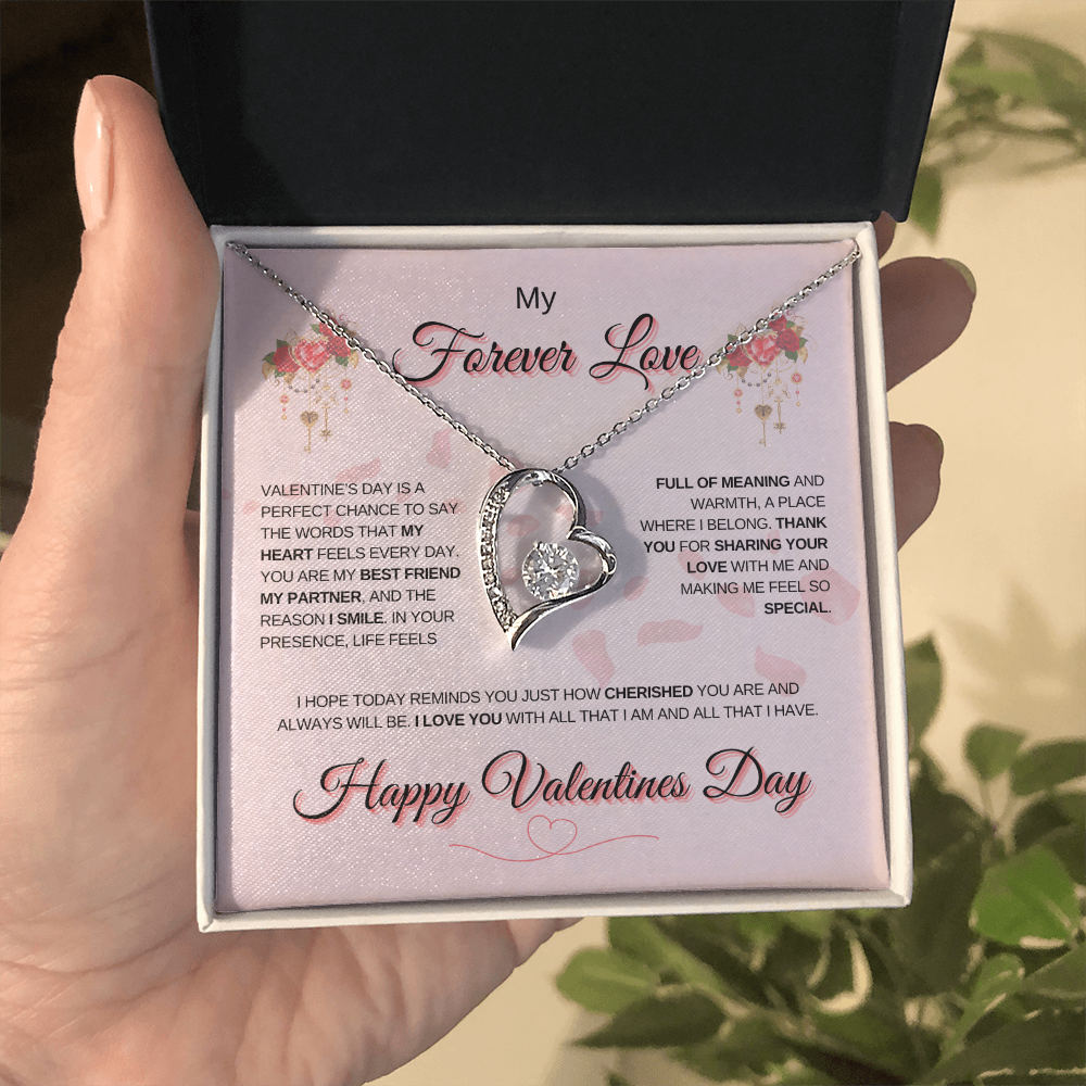 My Forever Love | Happy Valentine's Day Forever Love Necklace – A Celebration of Timeless Devotion