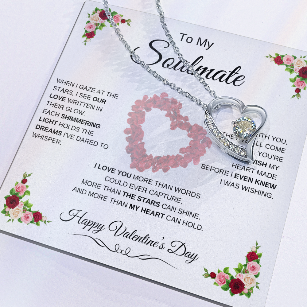 Happy Valentine's Day | To My Soulmate | Forever Love Necklace