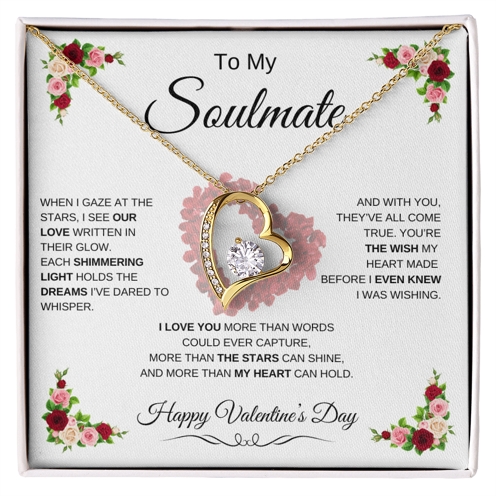 Happy Valentine's Day | To My Soulmate | Forever Love Necklace