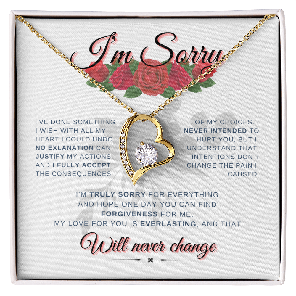 Will Never Change "I'm Sorry" | Forever Love Necklace